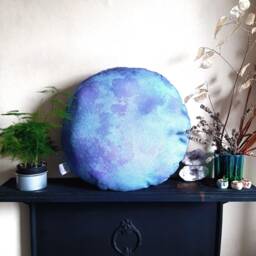 Pastel Full Moon Cotton Cushion Witchy Boho Decor - thumbnail 4