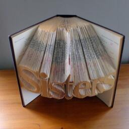 Sisters - Gift For Best Friend Book Lover Family Paper Art Origami Folding Books Folded Book Art - thumbnail 2