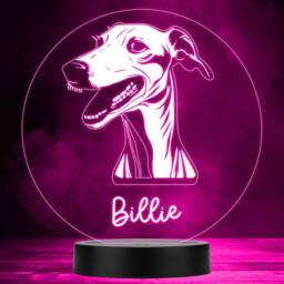 Greyhound Dog Pet Silhouette Multicolour Personalised Gift Led Lamp Night Light - Bedroom