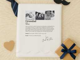Personalised Blanket, Christmas Gifts, Grandad Dad Gifts For Him, Throw Photo Gift, Grandpa Gift, Personalised - thumbnail 1