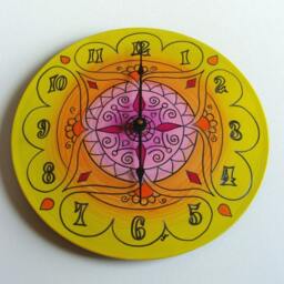 Morocco Clock - Geometric Mandala Home Decor Made From Recycled Record - thumbnail 3