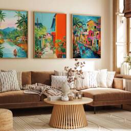 Set Of 3 Thailand Poster Set, Vintage Bangkok Floral Prints, Indigenous Art, Folk Art Poster, Tropical Wall Art, Print, A1/A2/A3/A4 - thumbnail 2