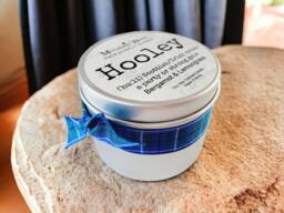 Hooley Bergamot Lemongrass Vegan Soy Candle Scottish Gift Tartan Ribbon - thumbnail 1