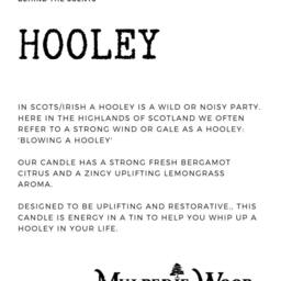 Hooley Bergamot Lemongrass Vegan Soy Candle Scottish Gift Tartan Ribbon - thumbnail 2