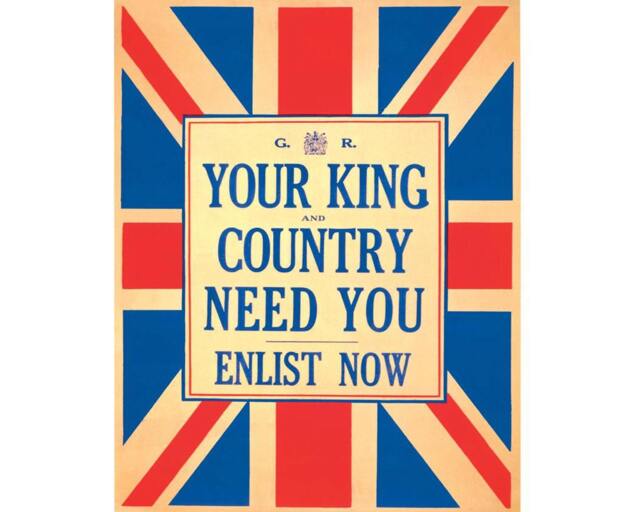 World War Propaganda Your King & Counrty Needs You Vintage Advertising Enamel Metal Tin Sign Wall Plaque Art