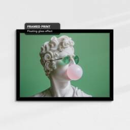 Roman Marble Statue Chewing Gum Landscape Abstract Oil Painting Framed Poster Print Canvas Wall Decor Art Bedroom Home Interior Gift - thumbnail 2