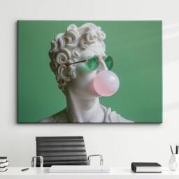 Roman Marble Statue Chewing Gum Landscape Abstract Oil Painting Framed Poster Print Canvas Wall Decor Art Bedroom Home Interior Gift - thumbnail 1
