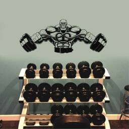 Bodybuilder Wall Decal Vinyl Sticker Lifting Fitness Workout Crossfit Sports Exercise Art Home Interior Room Gym Decor Poster 11Fis - thumbnail 1
