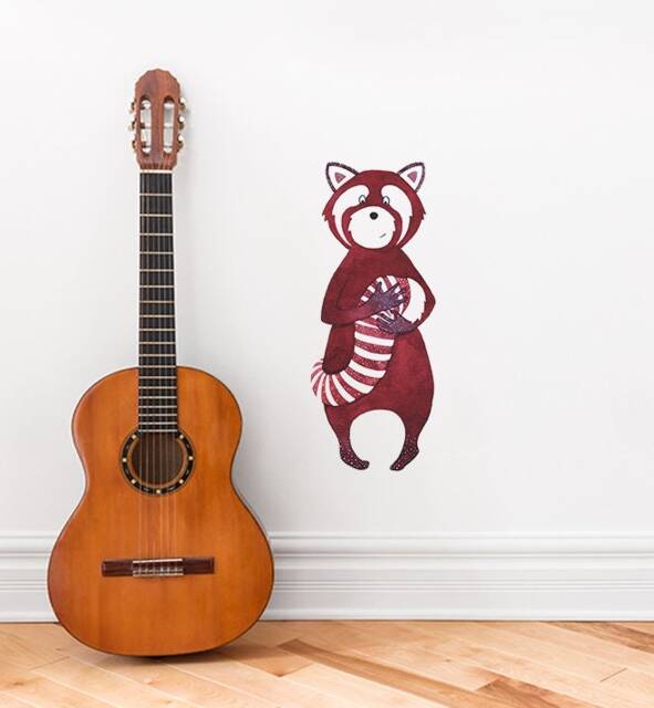 Rather Proud Red Panda Wall Sticker Decal - Kids Stickers, Animals Childrens Decals, Art, Room, Girl, Boy