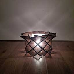 Birch Tealight Holder - Modern Wood Candle Geometric Laser Cut Decor Sculptural Home Accent Gift For Her - thumbnail 3