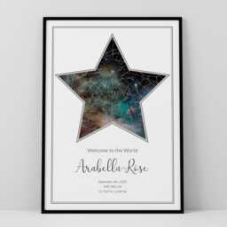 Personalized Star Map Print, Custom Night Sky Gift - Available Framed Or Print Only - thumbnail 3