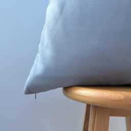 Decorative Light Blue Velvet Pillow Cover, Baby Couch Cushion, Pale Euro Sham, Powder Bed Decor, Minimalist Home Decor - thumbnail 3