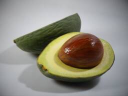 Ceramic Avocado Cut Handmade Realistic - 2 Half Pieces Natural Size, Gift, Kitchen Decor - thumbnail 1