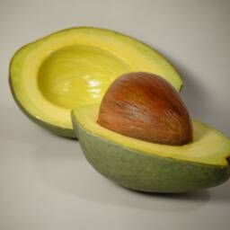 Ceramic Avocado Cut Handmade Realistic - 2 Half Pieces Natural Size, Gift, Kitchen Decor - thumbnail 3