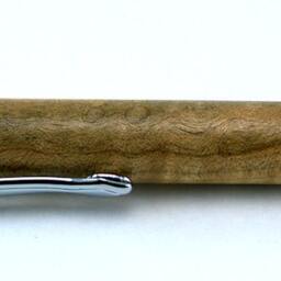 Executive Style Twist Pen With Chrome Plated Hardware & Made Curly Maple Wood - thumbnail 3