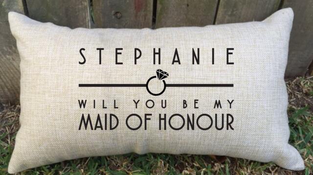 Personalized Bridesmaid Proposal Pillow, Custom Bridal Party Gift - image 1