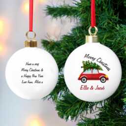 Personalised Home Christmas Bauble - New 1st Christmas in New Home Couples First Keepsake Gift - thumbnail 3