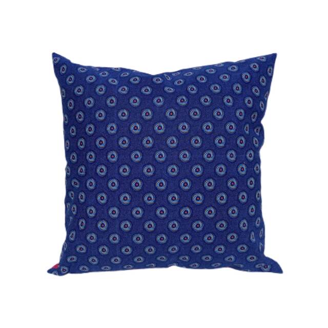 "Pink & Indigo Shweshwe South African Handmade Cushion Cover, 45cm X - 18""X18" - image 1