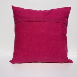 "Pink & Indigo Shweshwe South African Handmade Cushion Cover, 45cm X - 18""X18" - thumbnail 2