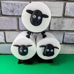 Northampton Saints Rugby Union Supersheep Toilet Roll Holder - Funny Black Green Gold Sheep Bathroom Decor For Jimmies Fan - thumbnail 4