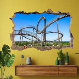 Roller Coaster Ride Wall Decal Sticker Mural Poster Print Art Kids Bedroom Home Decor - Ks23 - thumbnail 2
