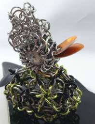 Diamond Dapper Dan Duck Yeah Rubber Ducky - A Freestanding Chainmaille Sculpture Of Rubber Duck - thumbnail 1