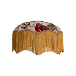 Japanese Kimono Silk Lampshade Gilded Harmony Pendant Or Table Lamp Shade - thumbnail 2