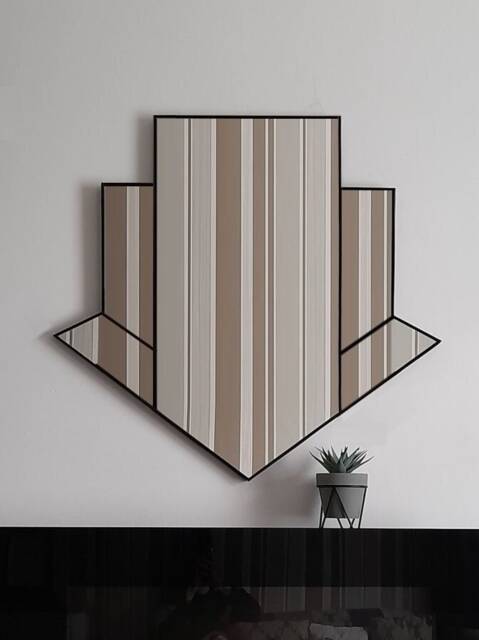 Art Deco Mirror, Wall Over Mantle Bathroom Mirrors - image 1