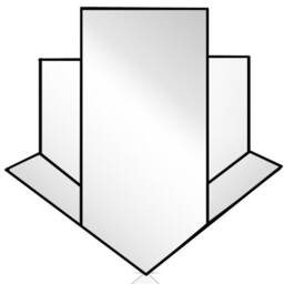 Art Deco Mirror, Wall Over Mantle Bathroom Mirrors - thumbnail 3