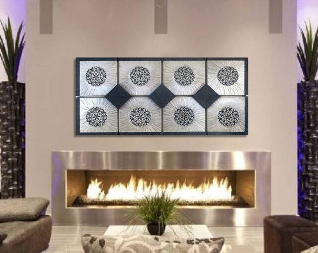 Original Multi Piece Abstract Oil Painting, Pearl Square Painting Modern Wall Art, Large On Canvas , Huge House Decor - image 1