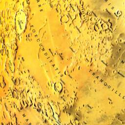 1969 Vintage Lunar Map - Full Moon Surface Chart Retro Mond Lune Wall Print - thumbnail 3