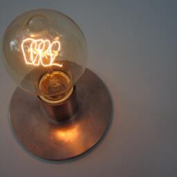 Copper Flush Mount Or Wall Sconce Light - Ul Listed Option Bare Bulb Edison Lamp Industrial Minimalist Ceiling - thumbnail 2