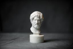 Marble Bust Of Marcus Aurelius Carved Marble Statue Figurine Artist Sculpture - thumbnail 1