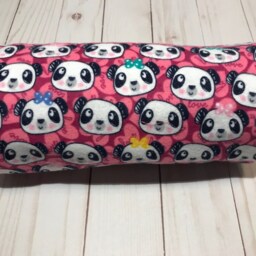 Reversible Flannel Blanket, Panda Baby Pink Girl Panda Blanket - thumbnail 2