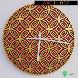 Geometric Mandala Wall Clock - Multilayer Svg - Cricut, Glowforge, Laser Cut, Cnc - thumbnail 1