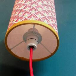 Lamp Light Pattern Art Deco Red Peacock - thumbnail 3