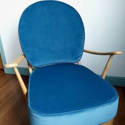 Custom Colour Linwood Omega Velvet Ercol 203 Chair Cushions - thumbnail 2