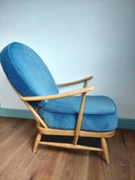 Custom Colour Linwood Omega Velvet Ercol 203 Chair Cushions - thumbnail 1