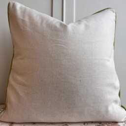 Schumacher Luxury Designer Hothouse Flowers Spark Orange Green Blue Cream Cushion Pillow Cover Piping - thumbnail 4