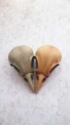 Large Resin Bird Skull Cabochon Aged Steampunk Goth Decor - 75x40mm - thumbnail 1