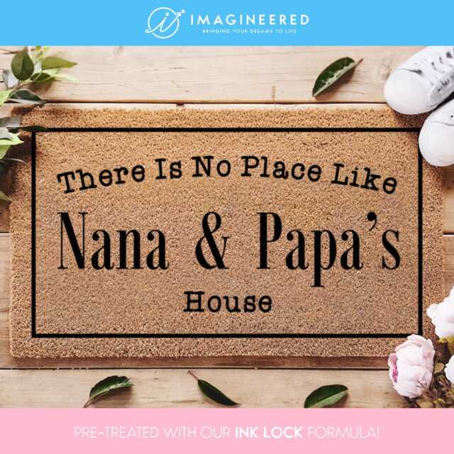 There's No Place Like Nana & Papa's House - Grandparents Welcome Door Mat Gift Grandparent Custom Coir Home Decor - image 1