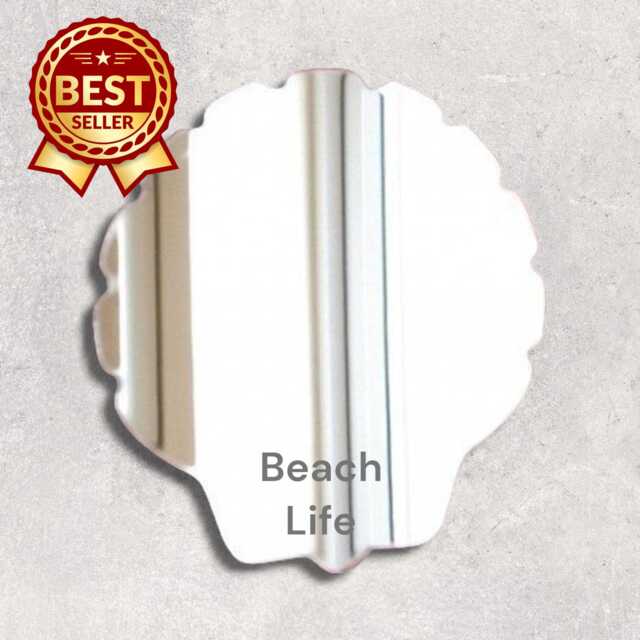 Shell Acrylic Mirror Wall Art Engraved Options - image 1