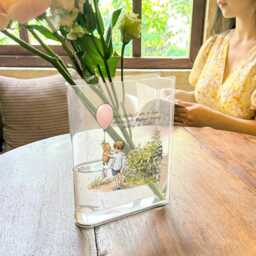 Pooh Bear & Christopher Robin Quote Book Vase, Acrylic Shaped Flower Winnie The Decor, Sentimental Gift For Friend - thumbnail 2