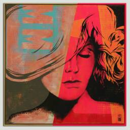 "Pop Art Painting - Luxury Print On Canvas Custom Frame Ready To Hang 31, 5""x31, 5" - thumbnail 2