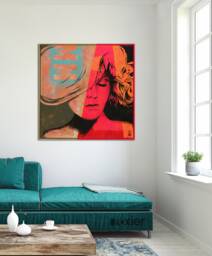 "Pop Art Painting - Luxury Print On Canvas Custom Frame Ready To Hang 31, 5""x31, 5" - thumbnail 1