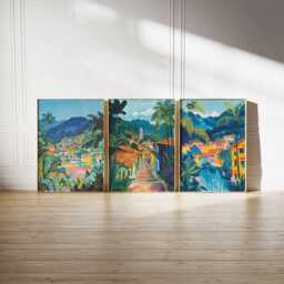 Set Of 3 Medellin Posters, Colombia Prints, Wall Art Set, City Poster Decor - thumbnail 2