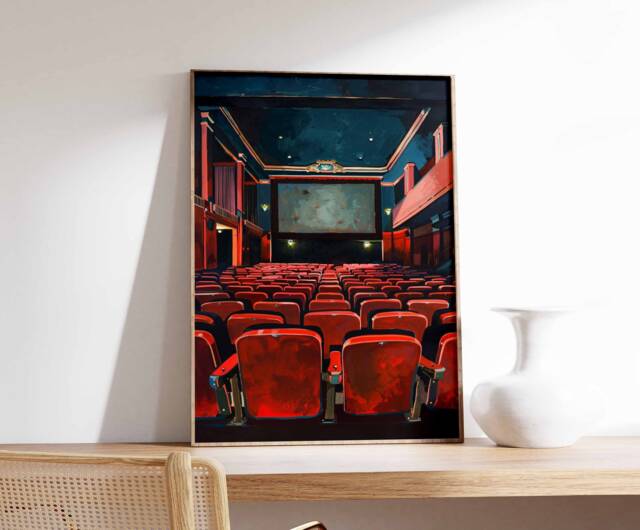 Vintage Movie Theatre Poster, Retro Cinema Art, Classic Film Wall Decor, Print, Nostalgic Poster - image 1