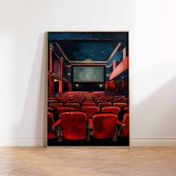 Vintage Movie Theatre Poster, Retro Cinema Art, Classic Film Wall Decor, Print, Nostalgic Poster - thumbnail 3