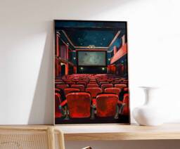 Vintage Movie Theatre Poster, Retro Cinema Art, Classic Film Wall Decor, Print, Nostalgic Poster - thumbnail 1