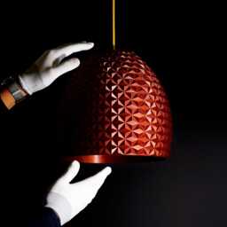 Red Geometric Pendant Light Modern Ceiling Fixture - H28cmxw28cm - thumbnail 2